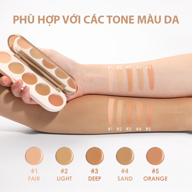 Bảng Màu Goldenage Focallure Che Khuyết Điểm Đa Công Dụng 5 Trong 1 Che Hiệu Quả Quầng Thâm Mun Phù Hợp Với Nhiều Tone