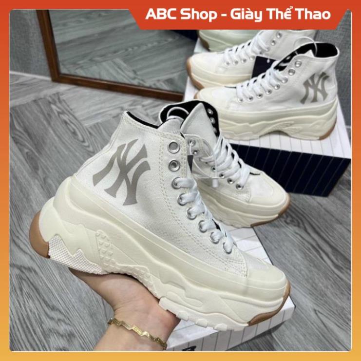 GIÀY ML.B CHUNKY HIGH CREAM WHITE ĐẾ NÂU LAI AU, MLB SNEAKER GIẦY THỂ THAO NAM NỮ