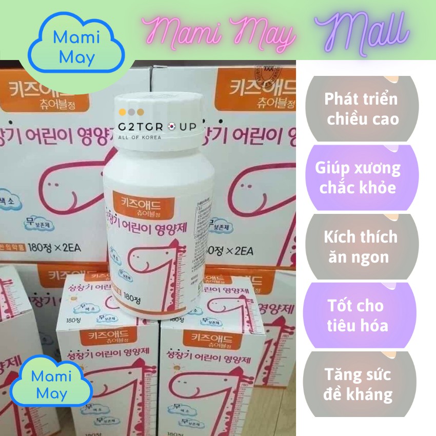 [Chính hãng] Kẹo tăng chiều cao - Kẹo canxi Hàn Quốc bổ sung canxi và vitamin cho bé từ 3-15 tuổi - Huơu cao cổ Hàn Quốc