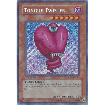 Thẻ bài Yugioh! Tongue Twister - GLAS-EN085 - Secret Rare 1st Edition