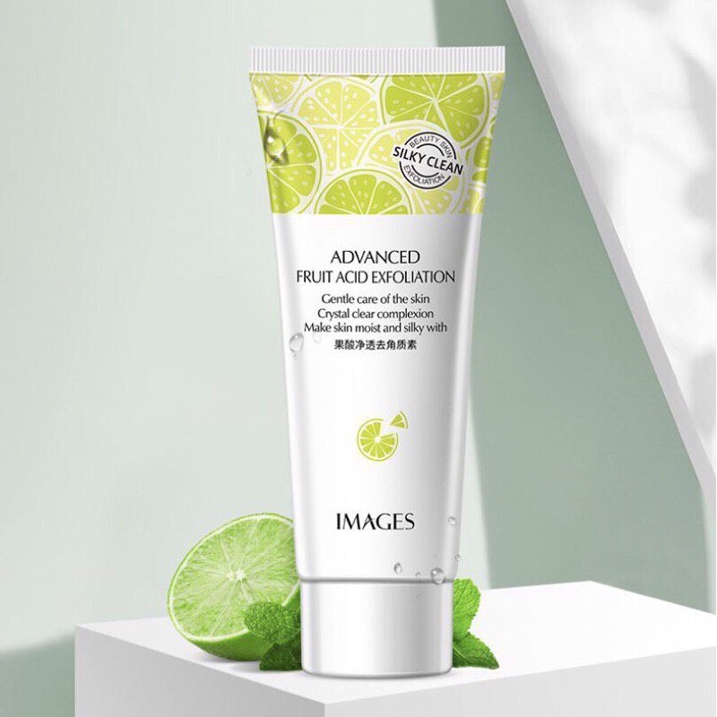 Kem tẩy da chết gạo làm sạch dưỡng trắng da chiết xuất chanh tươi Images 80g