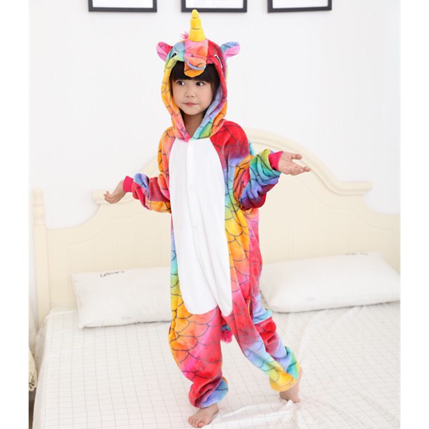 (TA12) Bộ Đồ Thú Liền Thân Trẻ Em, Bộ Đồ Thú Unicorn Vảy Rồng Trẻ Em, Bộ Đồ Thú Unicorn Cho Bé