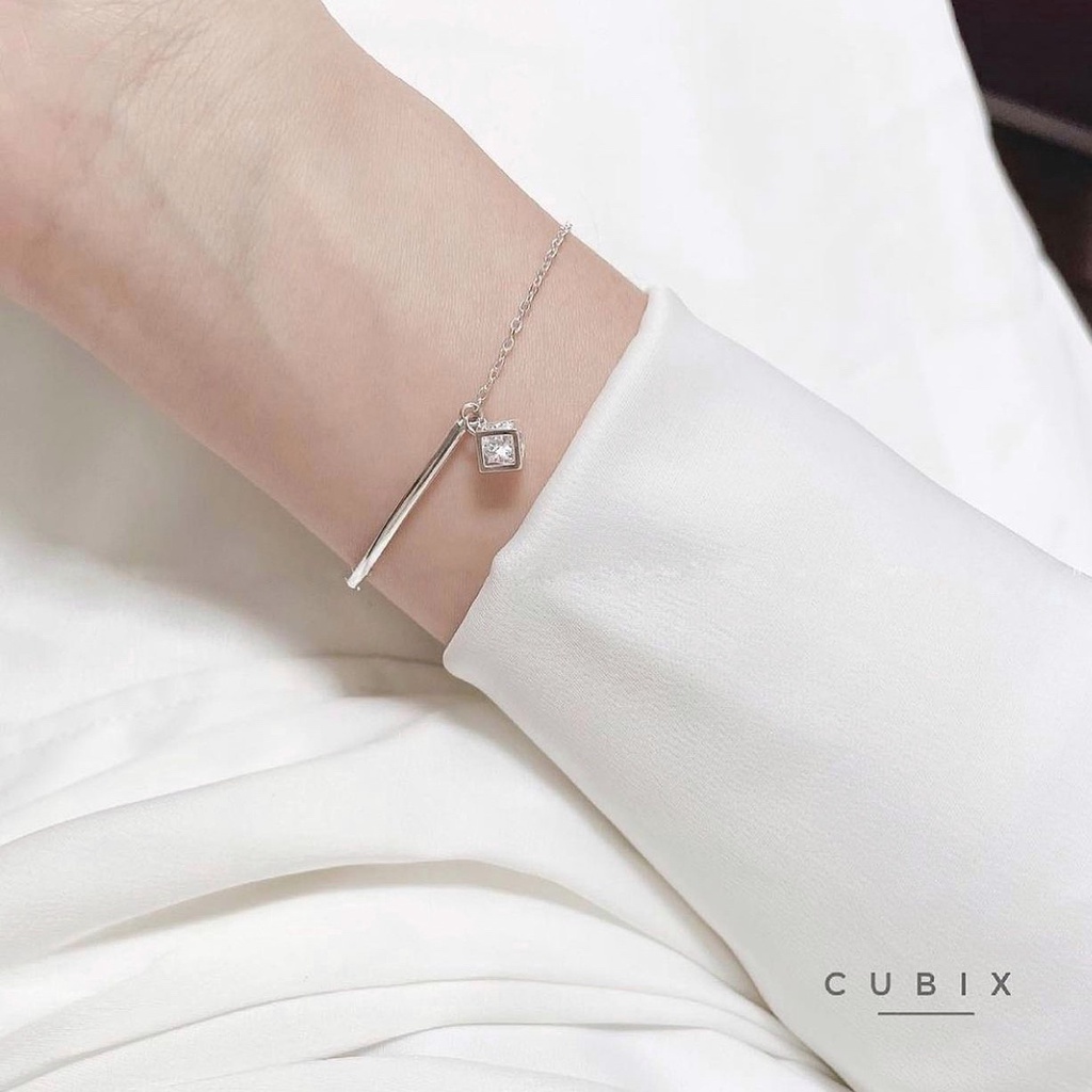 Lắc tay bạc nữ Cubix Miuu Silver