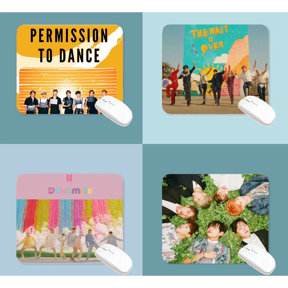 lót chuột bangtan army LOTI3 bàn di chuột cute dễ thương pastel 20 x 24 cm