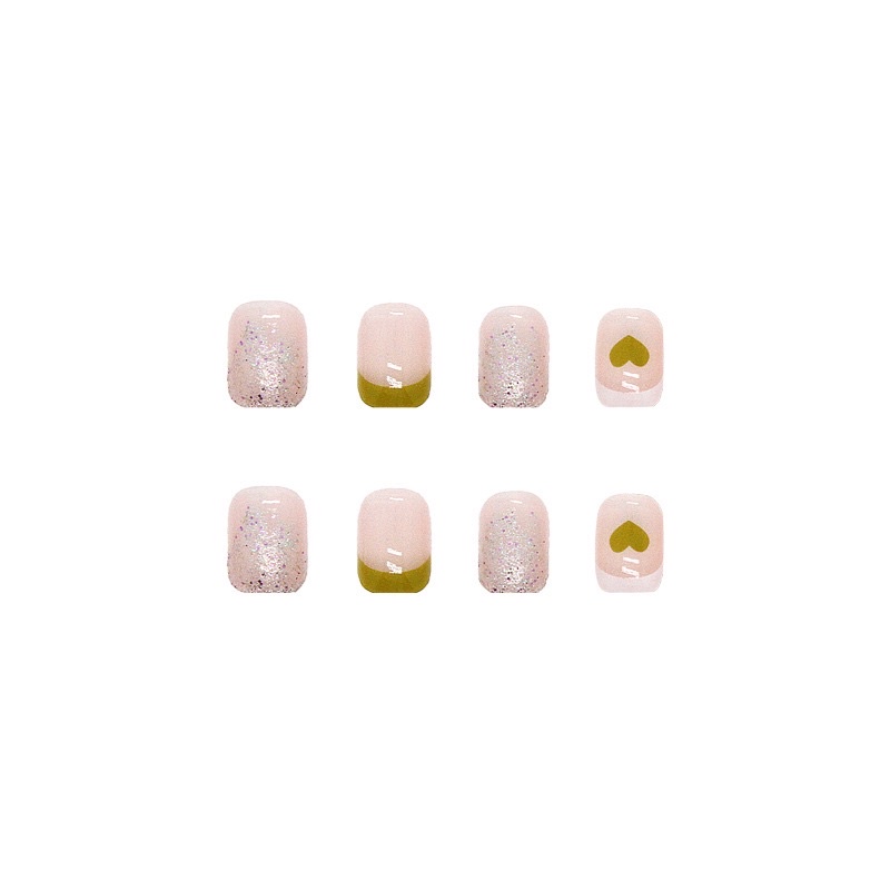 Set 24 móng giả N466 dáng móng ngắn ( Tặng kèm keo và dũa )