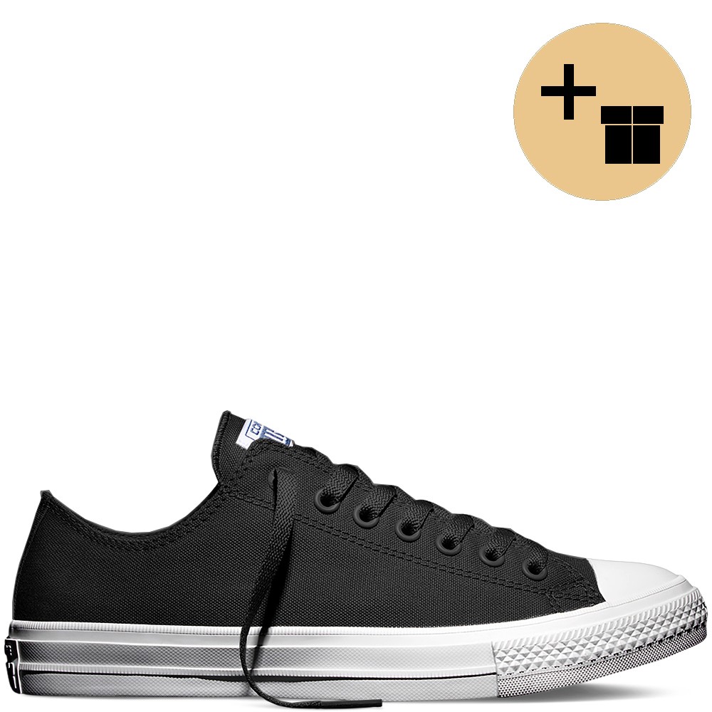 Giày Chuck II AllStar Classic Màu Xám Đậm Cổ Thấp Nữ