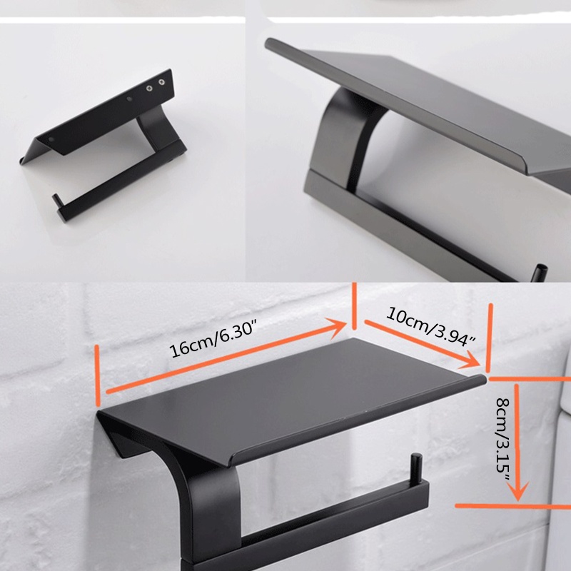 QQ Giá Đỡ Cuộn Giấy Vệ Sinh Gắn Tường Chống Rỉ Sét Tiện Dụng Cho Phòng Tắm