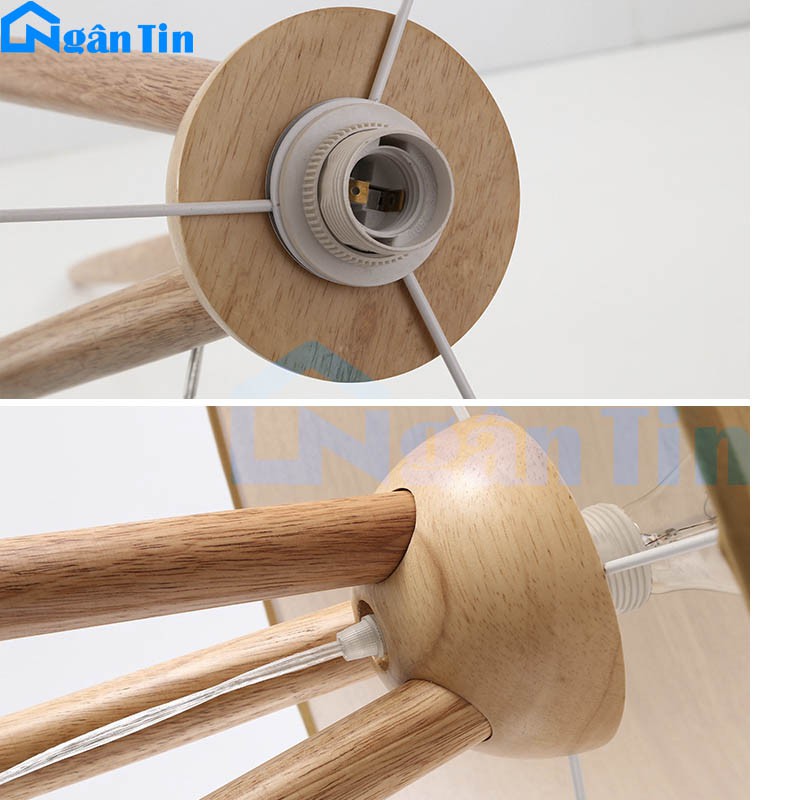 Đèn Cây Đứng Đọc Sách 3 Chân Gỗ Trang Trí Phòng Khách Phòng Ngủ DC539 Ngân Tin