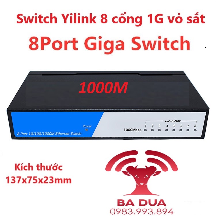 Bộ Chia Mạng Switch 5 cổng 8 cổng port Gigabit Mercury SG105C SG105D SG108D SG108C Yilink SG208C