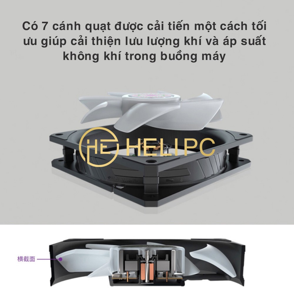 Quạt tản nhiệt case máy tính Cooler Master SickleFlow 120 ARGB - Quạt SickleFlow 12cm