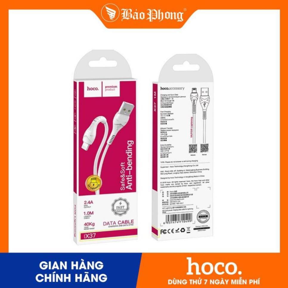 Cáp sạc nhanh ip/Micro/TypeC HOCO X37 2.4A (1m) (shopmh59)
