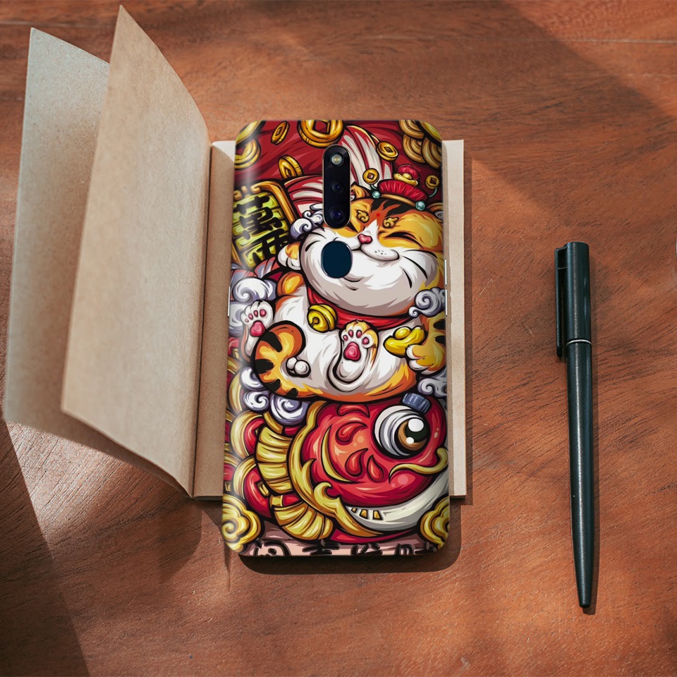 Miếng Dán Skin Điện Thoại In Hình Mèo Thần Tài 3 Cho Iphone 7/ 8/ X/ XS/ 11/ 11 Pro Max/ 12/ 12 Pro Max/ 13/ 13 pro max