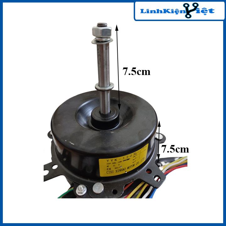 Motor, động cơ quạt hơi nước 220VAC 120W dây đồng trục 12mm