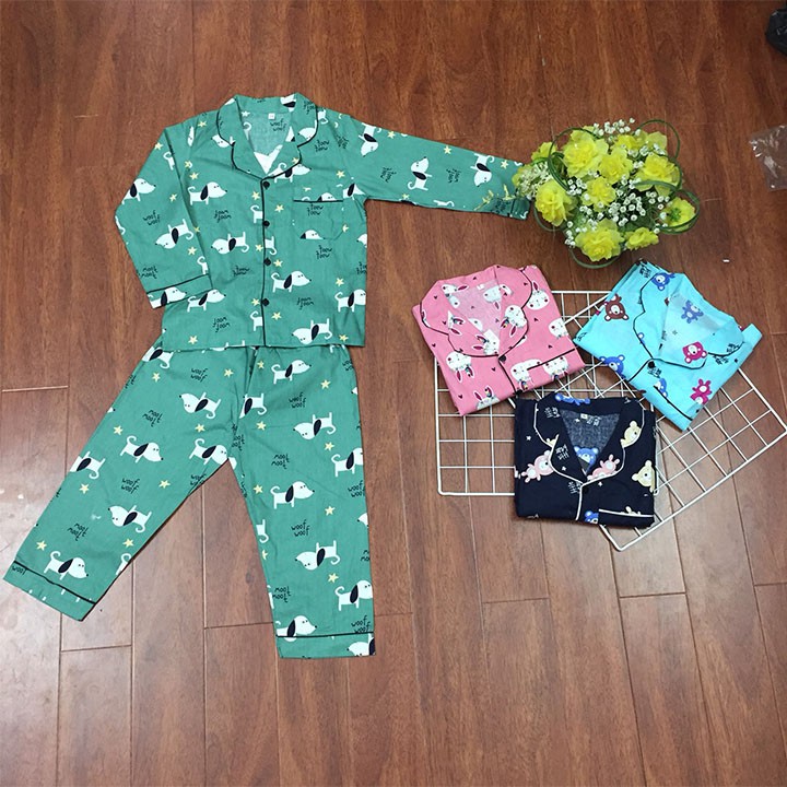 Bộ Pijama dài tay cho bé trai và bé gái xinh xắn đáng yêu, Bộ pijama dài tay trẻ em cực đẹp [CÓ ẢNH THẬT VÀ VIDEO]