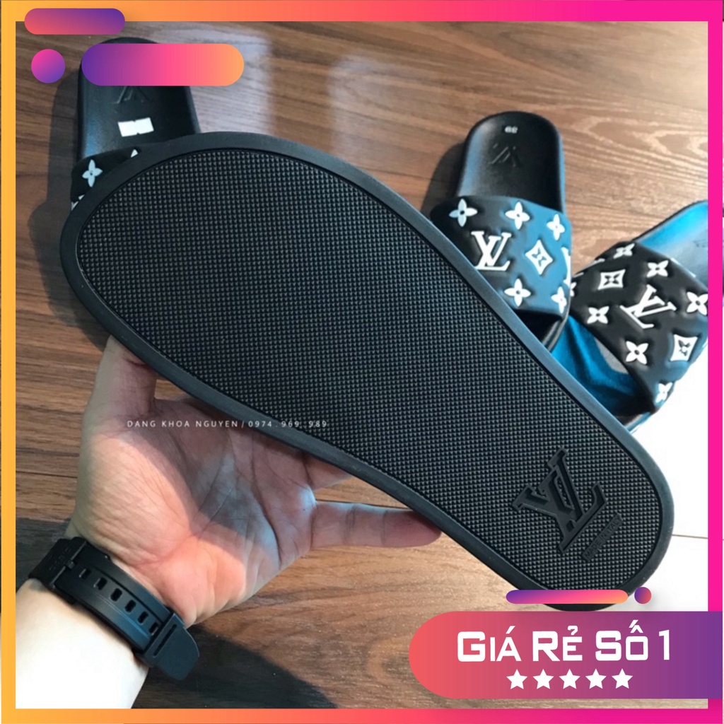 DÉP QUAI NGANG LV VÂN HOA TRẮNG - DÉP NAM EO VI QUAI HOA Rẻ Nhất Shopeee