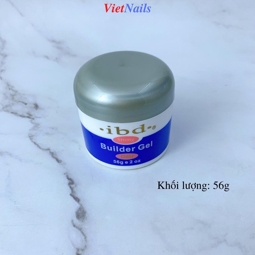 Gel Đắp IBD Đắp Móng Màu Clear Hũ 56g - IBD Strong