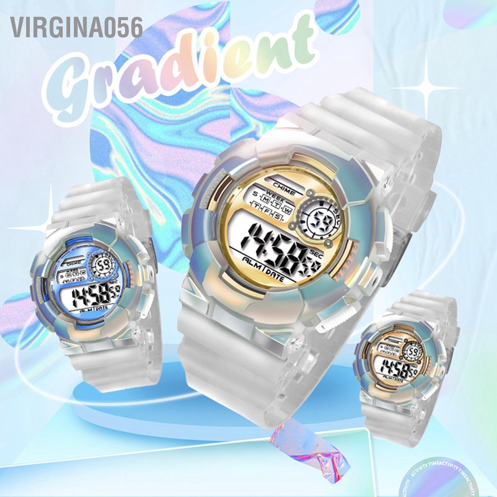 Đồng Hồ LED Thể Thao Điện Tử Đa Năng Chống Nước Trong Suốt Trọng Lượng Nhẹ Cho Nam Nữ