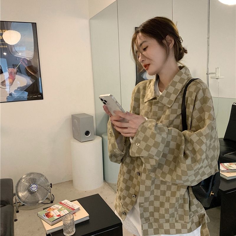 Áo Khoác Dáng Rộng Mỏng Phong Cách Hàn Quốc Mùa Thu