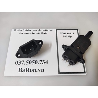 Ổ cắm 3 chân thay cho nồi cơm, ấm nước