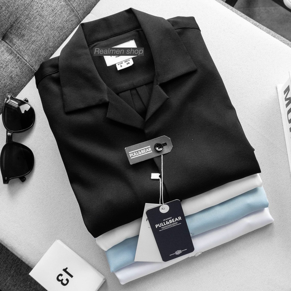 Áo sơmi nam ngắn tay cổ pijama | BigBuy360 - bigbuy360.vn