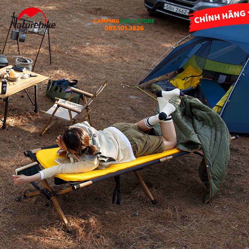 GIƯỜNG ĐƠN GẤP GỌN KHI ĐI DÃ NGOẠI, CẮM TRẠI NATUREHIKE NH19X003-C