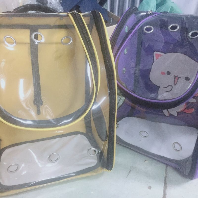 Balo trong suốt túi vận chuyển cho mèo dưới 5kg chất liệu nhựa dẻo