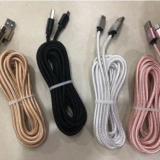 Cáp sạc bọc dù 3m iphome. sam sung micro.. .....
