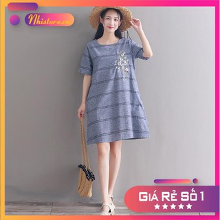 THANH LÝ HÀNG TỒN KHO Đầm bầu công sở thêu hoa hàng cao cấp Quảng Châu