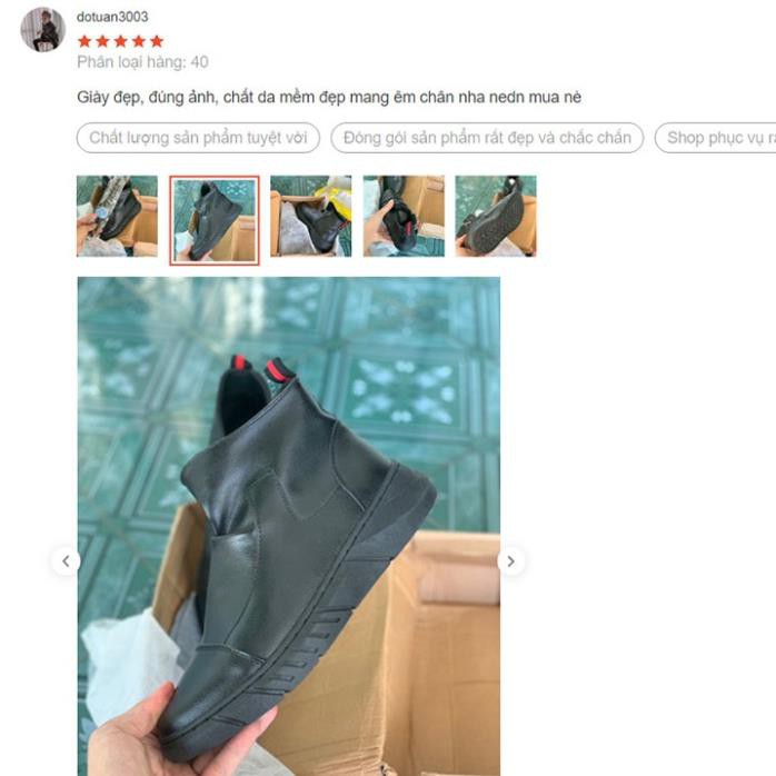 Giày Boots Nam Cao Cổ Chất Liệu Da Mềm Đế Cao 5cm Phong Cách Nam Tính Có Khóa Kéo -o97