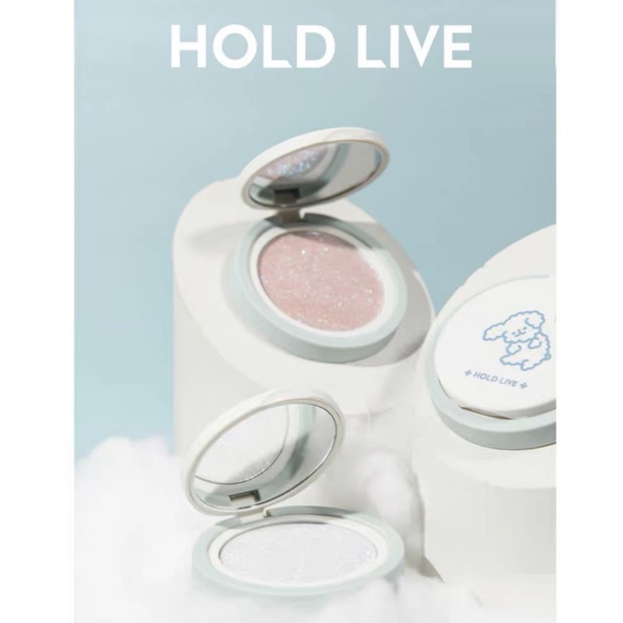 Phấn nhũ bắt sáng HOLD LIVE cún bông xanh Soft Cute Water Sense Highlighter xinh xắn trendy lâu trôi HL483 HLIV74