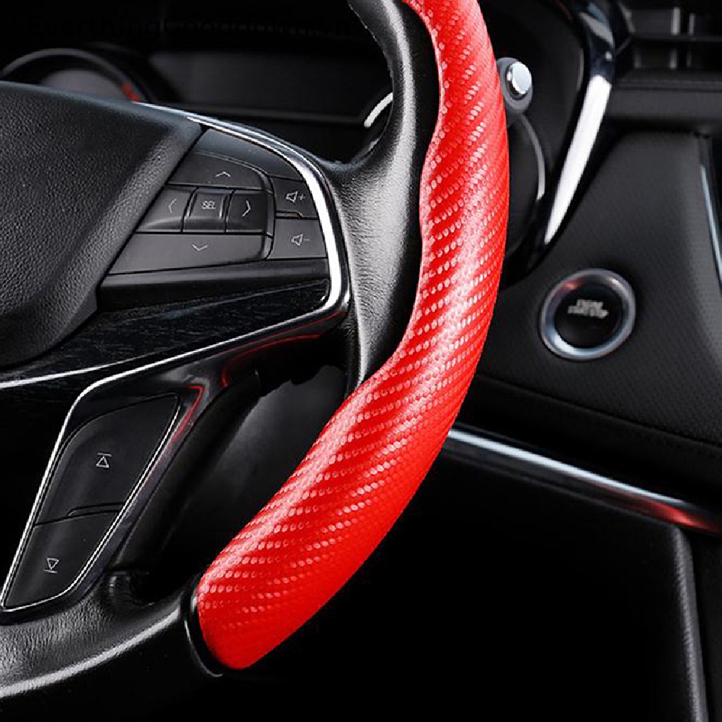 Bộ 2 Vỏ Bọc Vô Lăng Xe Hơi 15inch Bằng Sợi Carbon Chống Trượt