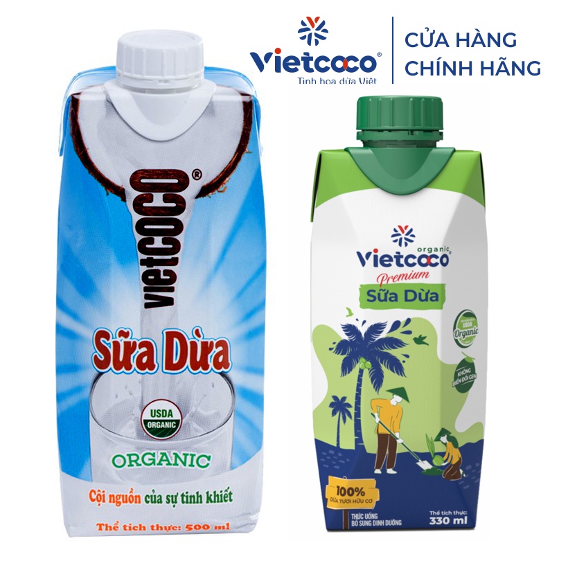 1 thùng ( 12 hộp) Sữa Dừa nguyên chất  - organic VIETCOCO  - BAO SỈ RẺ NHẤT