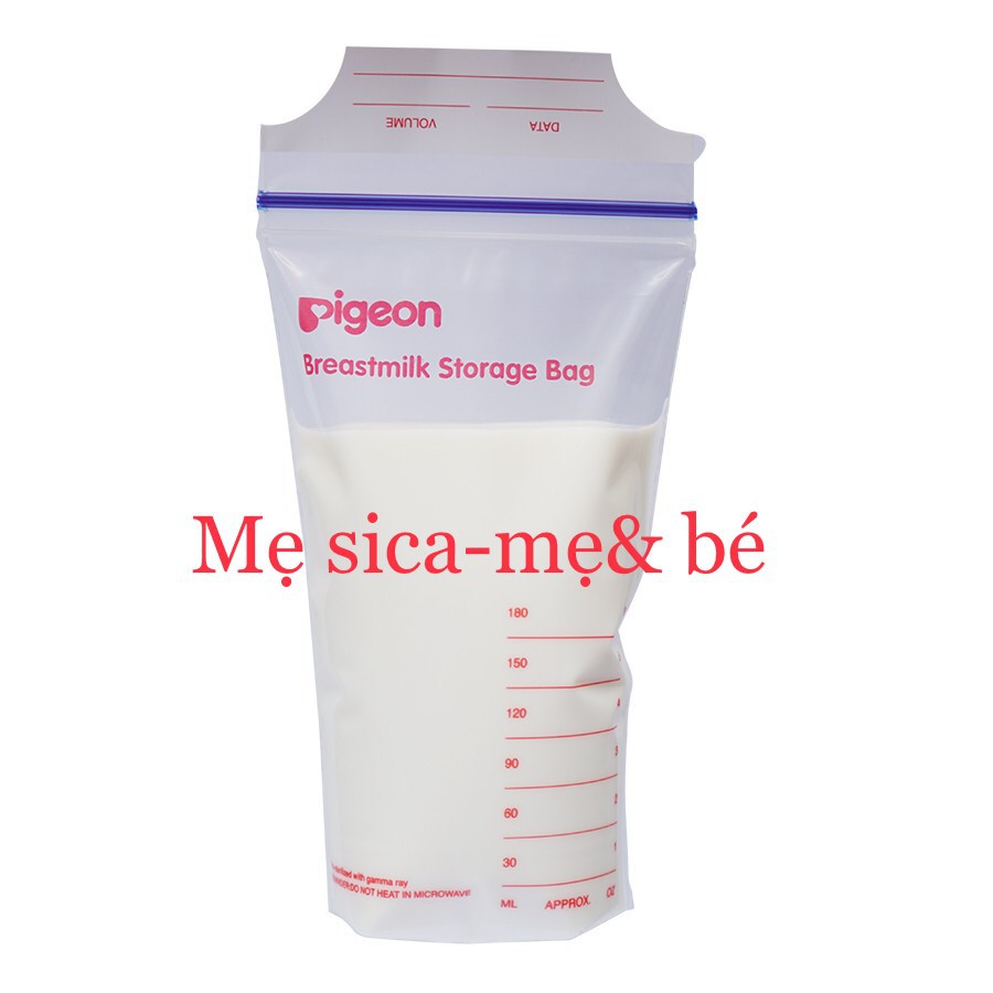 Túi trữ sữa mẹ Pigeon 180ml ( hộp 25 túi)