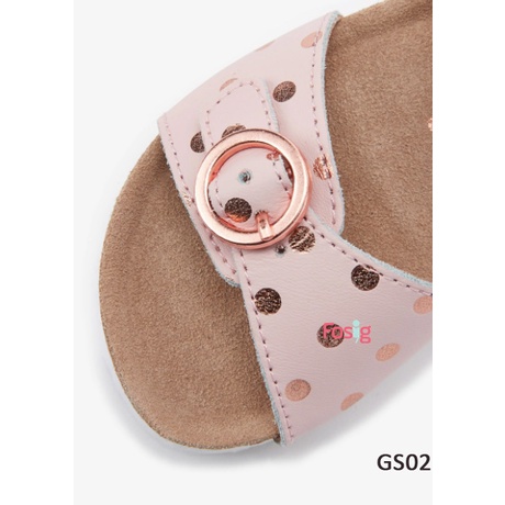 Giày Sandal Bé Gái NXT - Hồng Nhạt Chấm