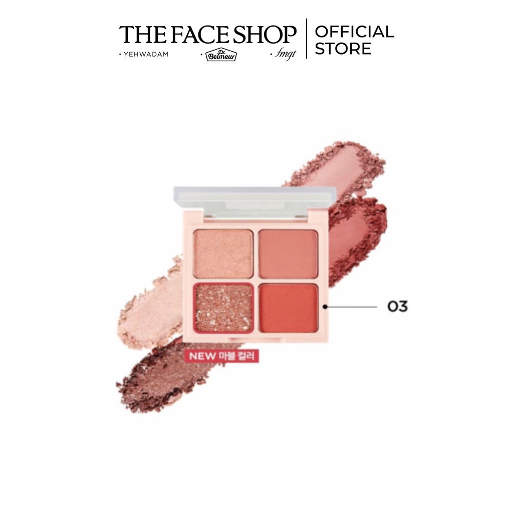 [Mã COSTFST3 -8% đơn 250K] [Fmgt] Bảng Màu Mắt The FaceShop Rosy Nude Quad Eyeshadow Palette 4.8G(01/09/2023)