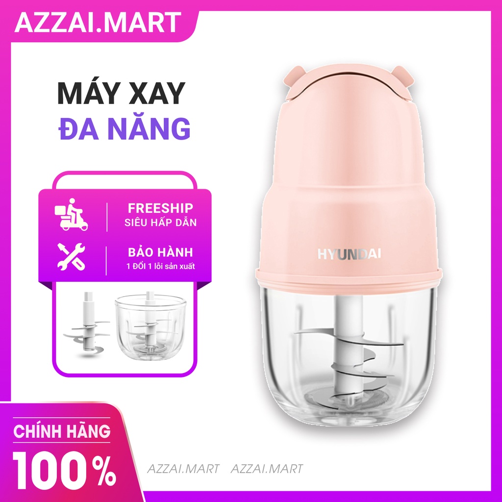 Máy đa năng xay thịt đồ ăn dặm cho bé, xay tỏi ớt chính hãng HYUNDAI - Azzai Mart