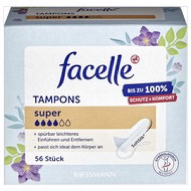 Tampon Facelle super 4 giọt 56 nút