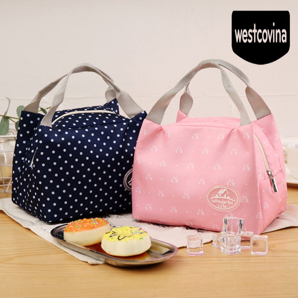 [Hot]☀ Túi Đựng Hộp Cơm Trưa Giữ Nhiệt Họa Tiết Sọc Có Thể Tái Sử Dụng Cho Học Sinh
