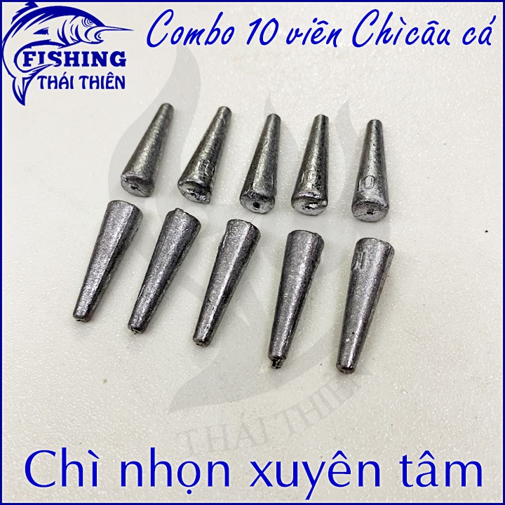 Chì câu cá chì nhọn xuyên tâm 10g 15g 20g 30g