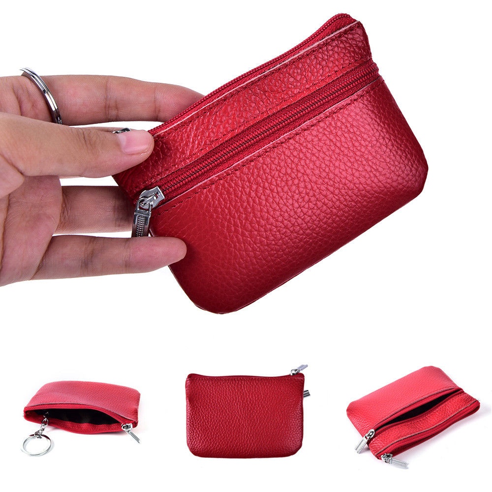 Ví Da Mềm Mini Có Khóa Kéo Thời Trang Cho Nam Nữ Mới