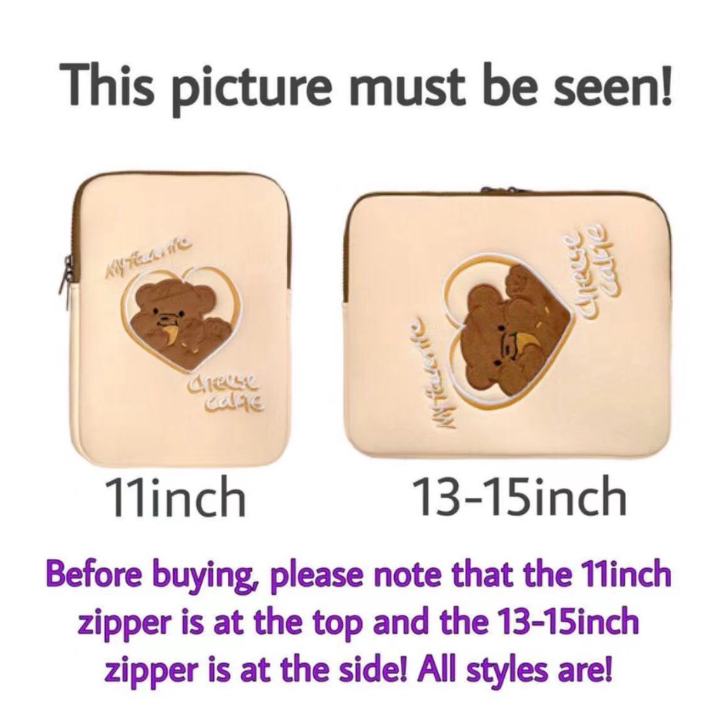 Túi Đựng Laptop / Máy Tính Bảng Họa Tiết Hoạt Hình Kiểu Hàn Quốc Chất Lượng Cao