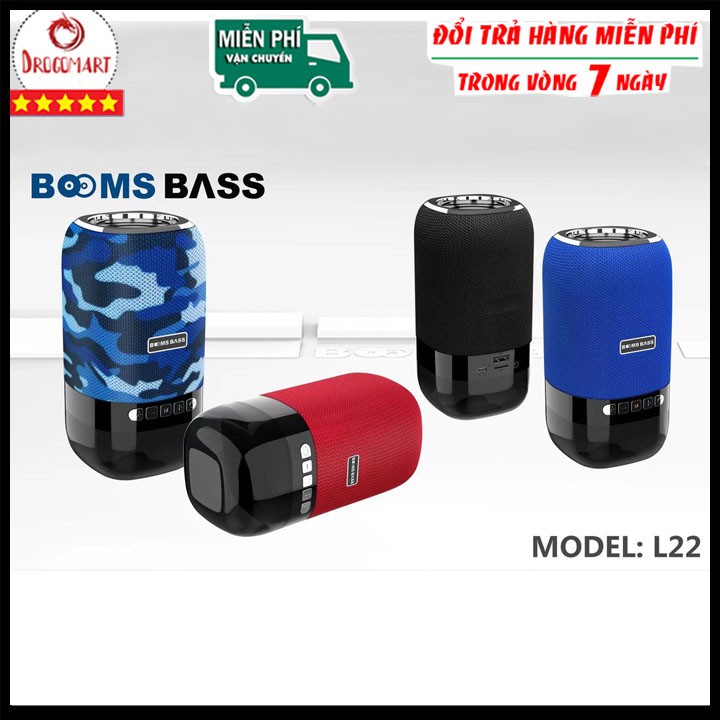 [MẪU MỚI] Loa Bluetooth Không Dây, Loa Boombass L22 Có Đèn Led - Bass siêu to - Hỗ trợ thẻ nhớ, Bluetooth