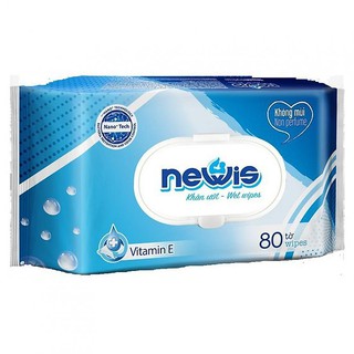 Khăn ướt Newis cao cấp không mùi loại 80 tờ/100 tờ