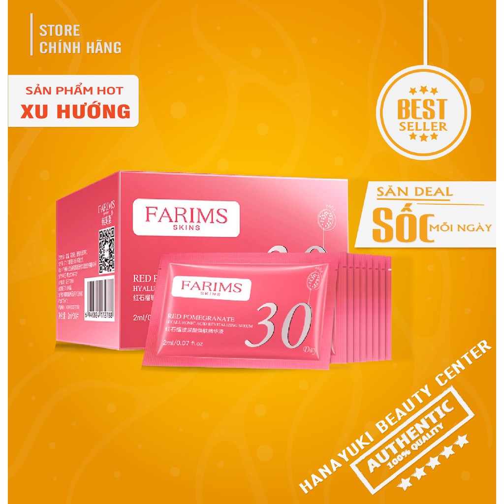 Tinh chất serum tươi lựu đỏ Farims dưỡng ẩm, trắng hồng, chống lão hoá - Hanayuki Asia