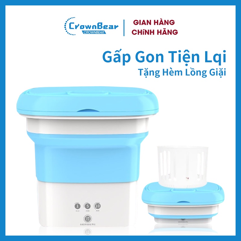 CrownBear Máy giặt mini gấp cho quần áo với thùng máy sấy Giặt cho tất cả đồ lót Máy giặt với máy sấy ly tâm