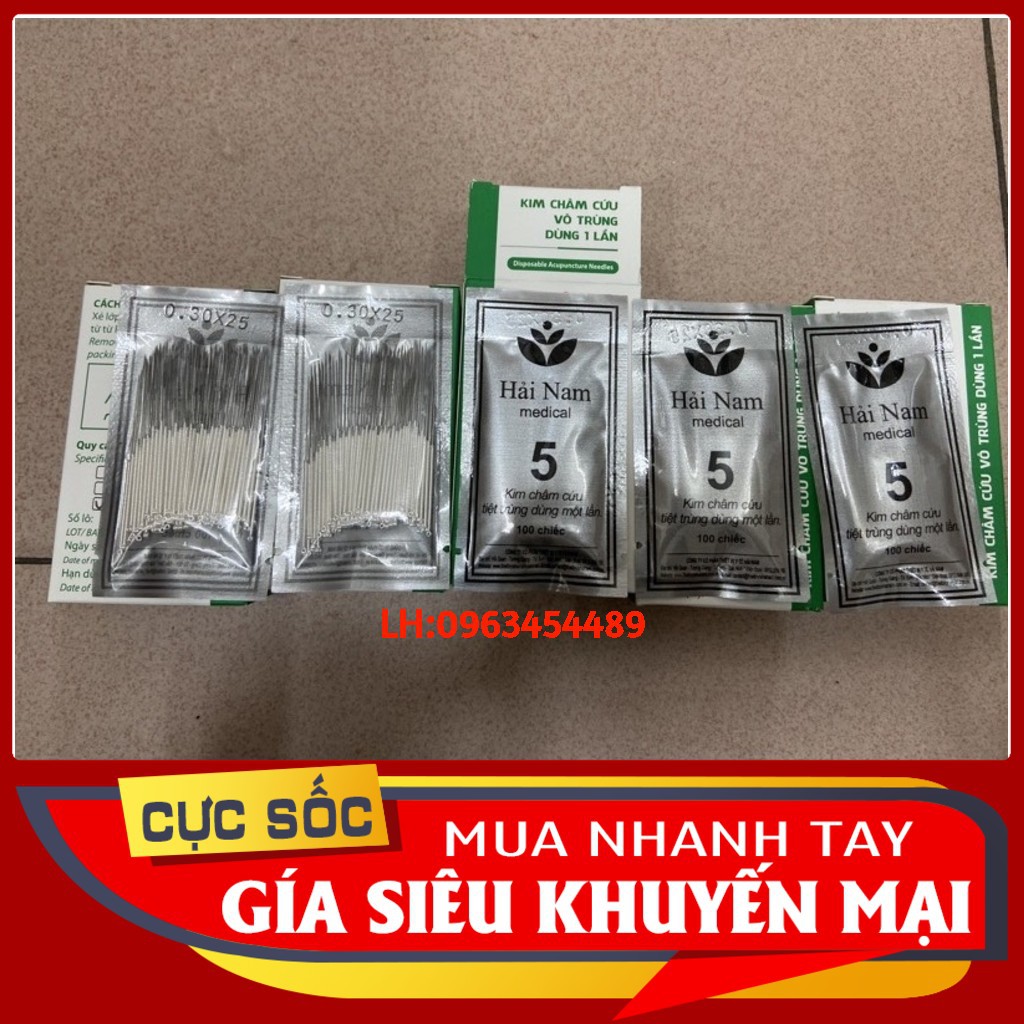 Kim châm cứu các số gói 100kim 3.4.5.6.7.8.9.10