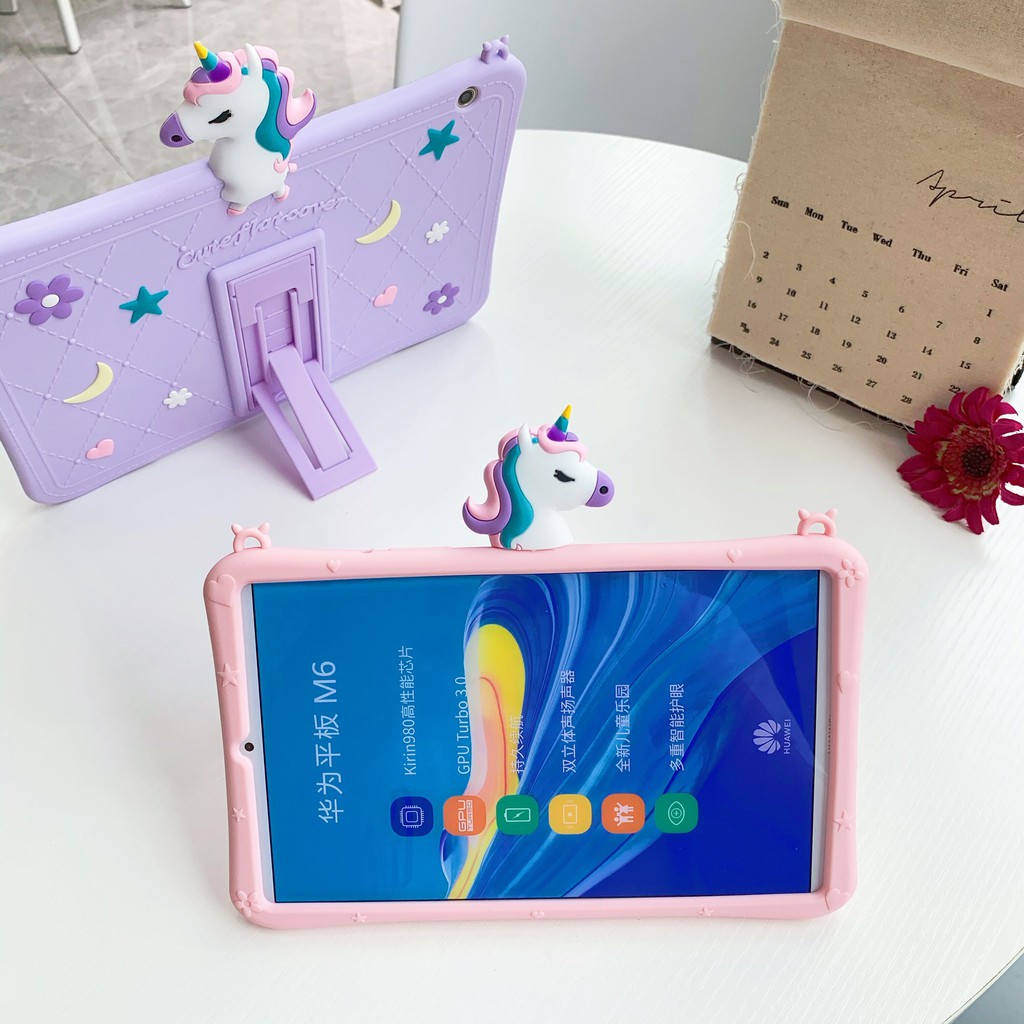 Dành Cho Samsung Galaxy Tab A 8.0  Với Bút S SM-P200 P205 Hoạt Hình Dễ Thương Silicon Mềm Chống Sốc Có Dây Đeo Vỏ Máy Tính Bảng