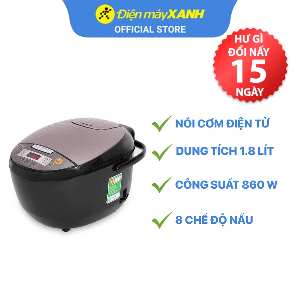 Nồi cơm điện điện tử Midea MB-FS5018B 1.8 lít  860 W lòng nồi chống dính - Chính hãng BH 12 tháng