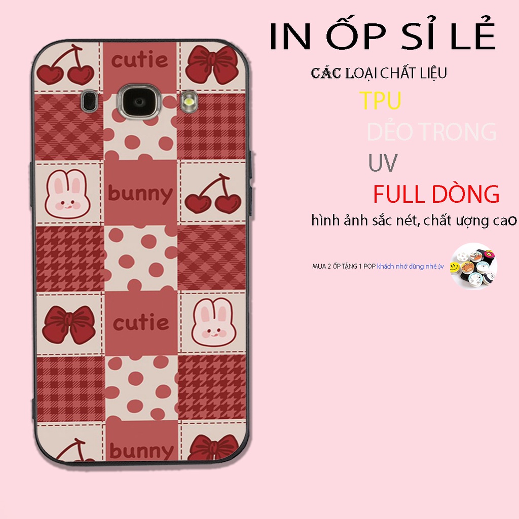 Ốp lưng điện thoại Samsung J5 / J7 2016 / J510 / J710 ô vuông , đen ,trắng , đỏ , trerry