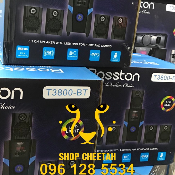 Loa vi tính 5.1 Bosston T3800 – Bluetooth –  Led RGB – Chính Hãng – Bảo Hành 12 tháng